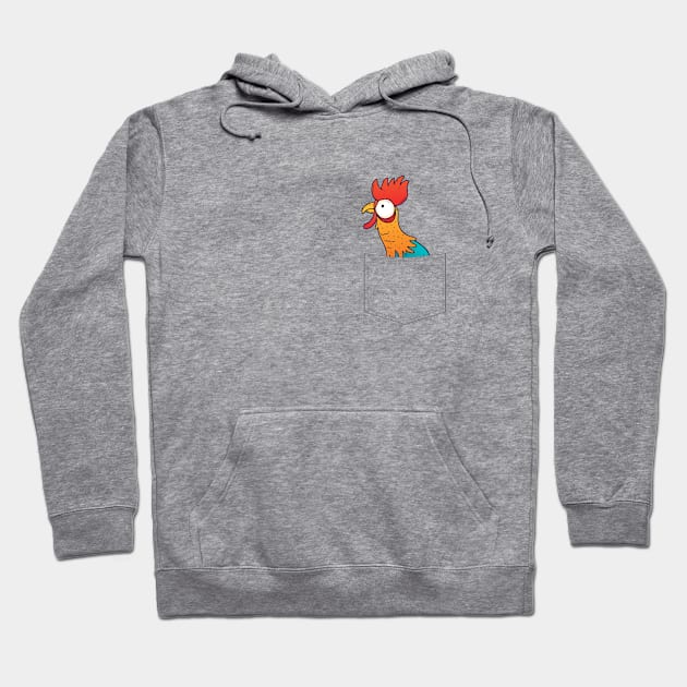 Chicken in breast pocket chicken cock farmer Hoodie by favoriteshirt